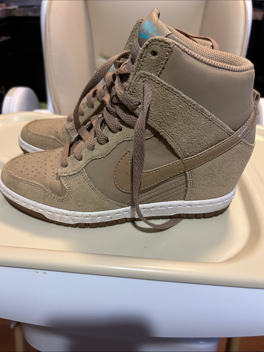 Nike Tan Wedge High-Top Women's Sneaker